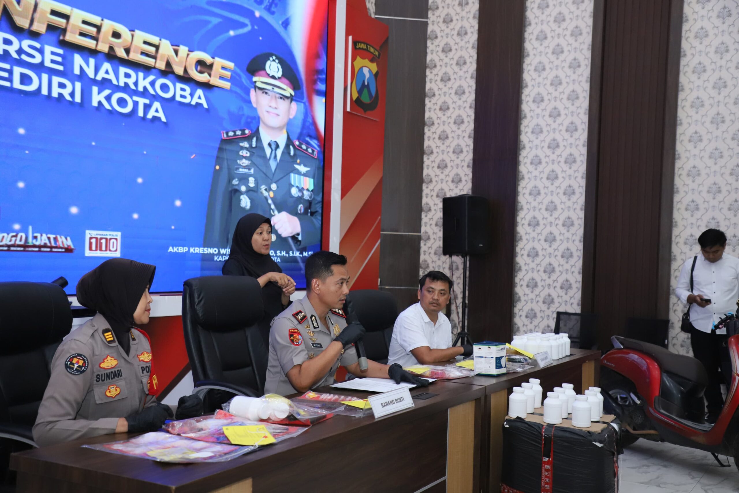 Polres Kediri Kota Ungkap 19 Kasus Narkoba, 21 Tersangka Diamankan dan 642 Gram Sabu Disita