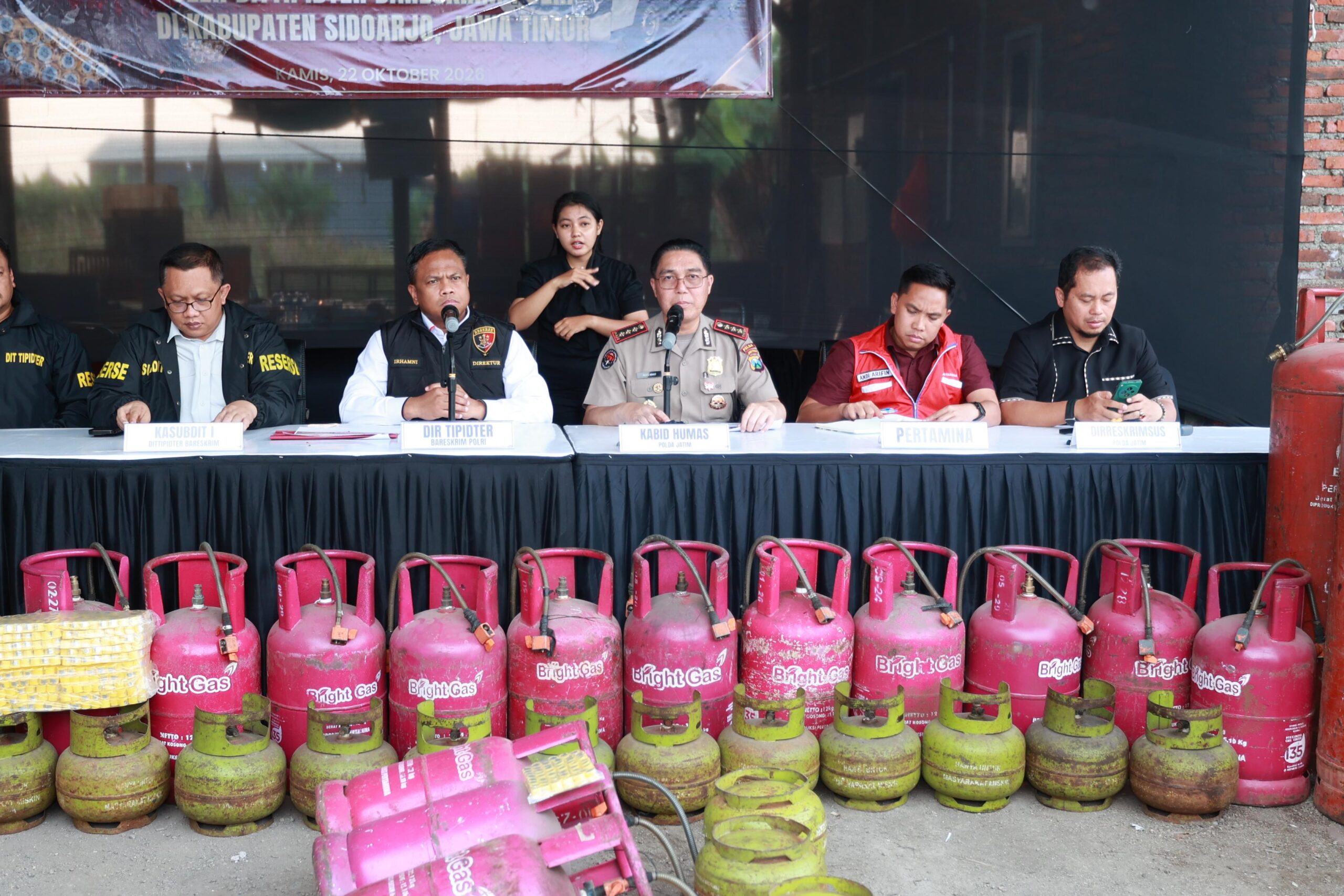 Bareskrim Ungkap Penyalahgunaan LPG Bersubsidi di Sidoarjo, Sita 1.820 Tabung dan Tetapkan Dua Tersangka