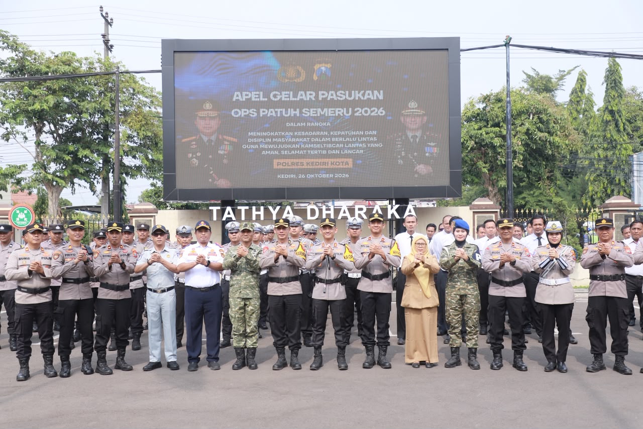 Polres Kediri Kota Gelar Pasukan Operasi Patuh Semeru 2026, Fokus Tingkatkan Disiplin dan Keselamatan Berlalu Lintas